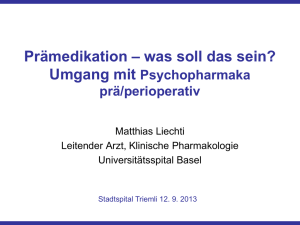 Vortrag Liechti: Umgang mit Psychopharmaka