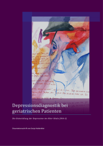 Depressionsdiagnostik bei geriatrischen Patienten