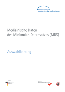 Medizinische Daten des Minimalen Datensatzes (MDS