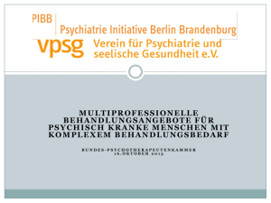 Vortrag von Herrn Dr. Norbert Mönter, Facharzt für Neurologie