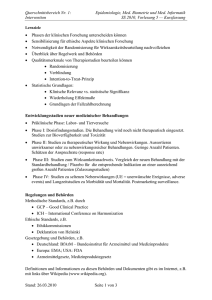 Querschnittsbereich Nr. 1: Epidemiologie, Med. Biometrie und Med
