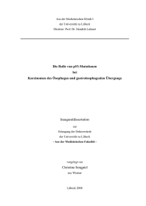 Die Rolle von p53-Mutationen bei Karzinomen des Ösophagus und