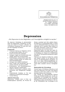 Depression - Schlossklinik Pröbsting