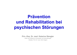Rehabilitation - Klinik und Poliklinik für Psychiatrie und