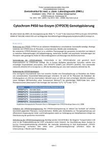 Cytochrom P450 Iso-Enzym (CYP2C9) Genotypisierung