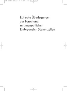 Forschung mit menschlichen embryonalen Stammzellen, 2007