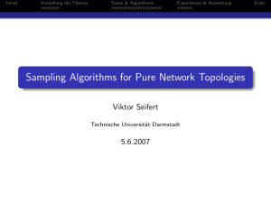 Sampling Algorithms for Pure Network Topologies