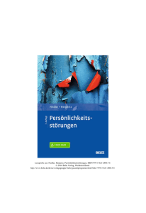 Leseprobe aus: Fiedler, Herpertz, Persönlichkeitsstörungen, ISBN