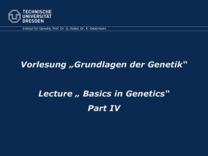 Vorlesung „Grundlagen der Genetik“