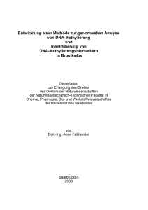 Entwicklung einer Methode zur genomweiten Analyse von DNA