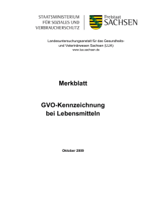 Merkblatt »GVO-Kennzeichnung bei Lebensmitteln« [Download