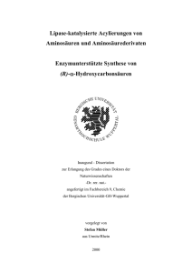 Lipase-katalysierte Acylierungen von