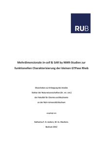 Mehrdimensionale in-cell & SAR by NMR