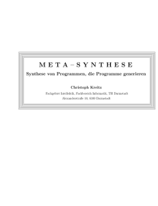 meta–synthese - Institut für Informatik