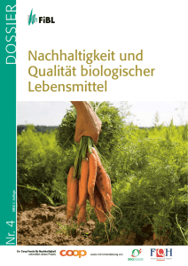 Nachhaltigkeit und Qualität biologischer Lebensmittel