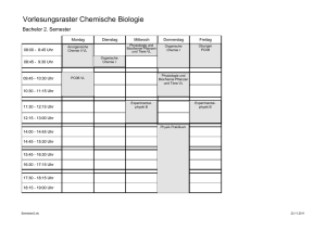 Vorlesungsraster Chemische Biologie