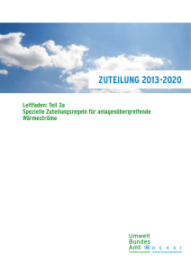 Spezielle Zuteilungsregeln für anlagenübergreifende