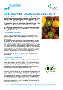 Bio-Lebensmittel - umweltschonend und gesund?