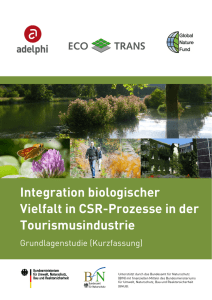 Grundlagenstudie "Integration biologischer Vielfalt in CSR