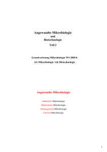 Angewandte Mikrobiologie II
