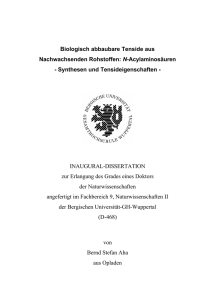 Biologisch abbaubare Tenside aus nachwachsenden Rohstoffen: N-