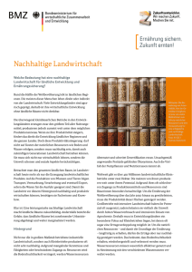 Themenblatt 2: Nachhaltige Landwirtschaft