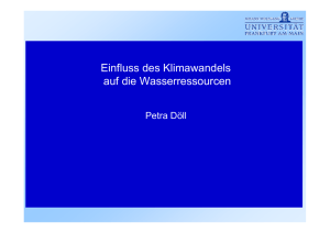 Einfluss des Klimawandels auf die Wasserressourcen