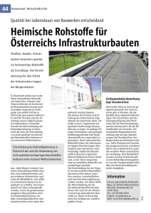 Heimische Rohstoffe für Österreichs Infrastrukturbauten