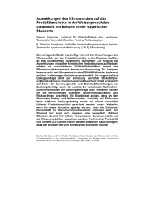 Auswirkungen des Klimawandels auf das Produktionsrisiko in der