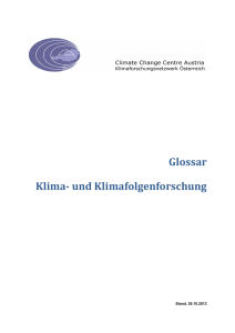 Glossar Klima- und Klimafolgenforschung