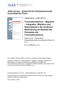 Transnationalismus – Migration - Bundesministerium für Inneres