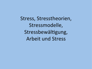 Stress und Stressmodelle