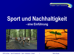 Sport und Nachhaltigkeit - Strupler Sport Consulting