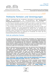Politische Parteien und Vereinigungen