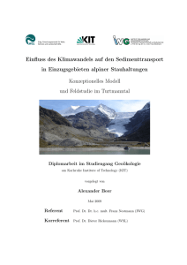 Einfluss des Klimawandels auf den Sedimenttransport