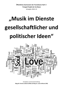„Musik im Dienste gesellschaftlicher und politischer Ideen“