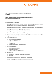 DGPPN-Zertifikat „Psychosomatik in der Psychiatrie“ Anlage 2
