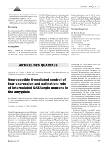 ARTIKEL DES QUARTALS Neuropeptide S