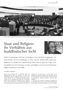 Staat und Religion: ihr Verhältnis aus buddhistischer Sicht