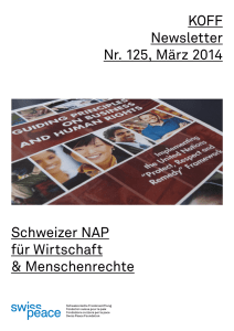 Schweizer NAP für Wirtschaft & Menschenrechte