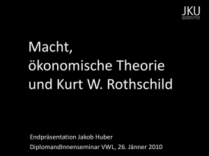 Macht, ökonomische Theorie und Kurt W. Rothschild