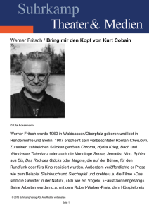 Werner Fritsch / Bring mir den Kopf von Kurt Cobain