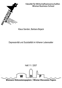 Klaus Sanden, Barbara Bojack Depressivität und Suizidalität im