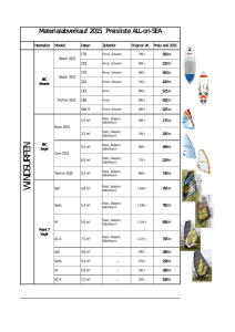 unsere aktuelle Preisliste