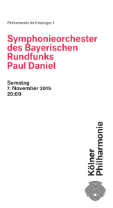 Symphonieorchester des Bayerischen Rundfunks Paul Daniel