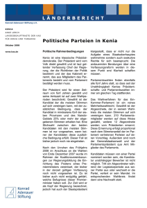 Politische Parteien in Kenia - Konrad-Adenauer