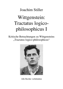 Wittgenstein: Tractatus logico- philosophicus I