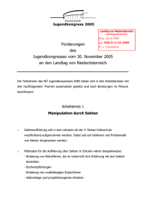 Forderungen - beim Niederösterreichischen Landtag