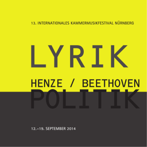 Henze / BeetHoven - Internationales Kammermusikfestival Nürnberg