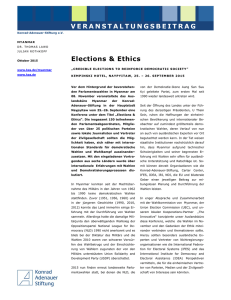 "Elections & Ethics"  - Konrad-Adenauer